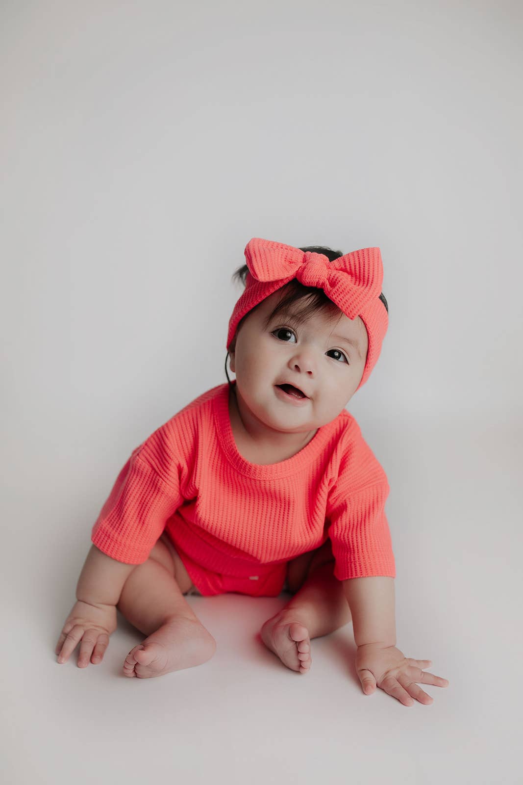 Neon Coral Waffle Set