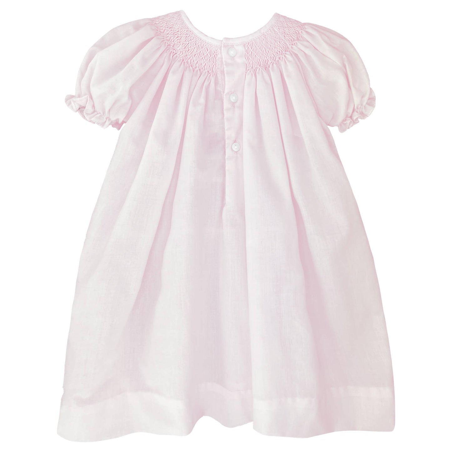 Smocked Daygown with Raglan Embroidery: White / 9 Month