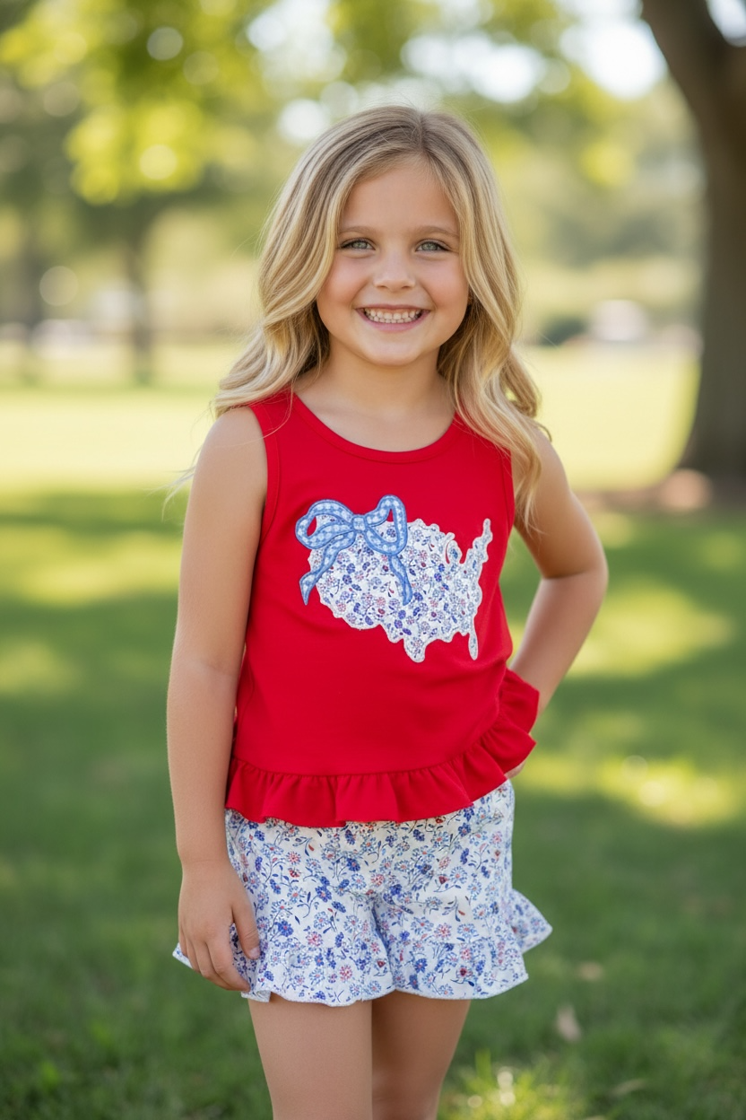 USA Floral Coquette Set
