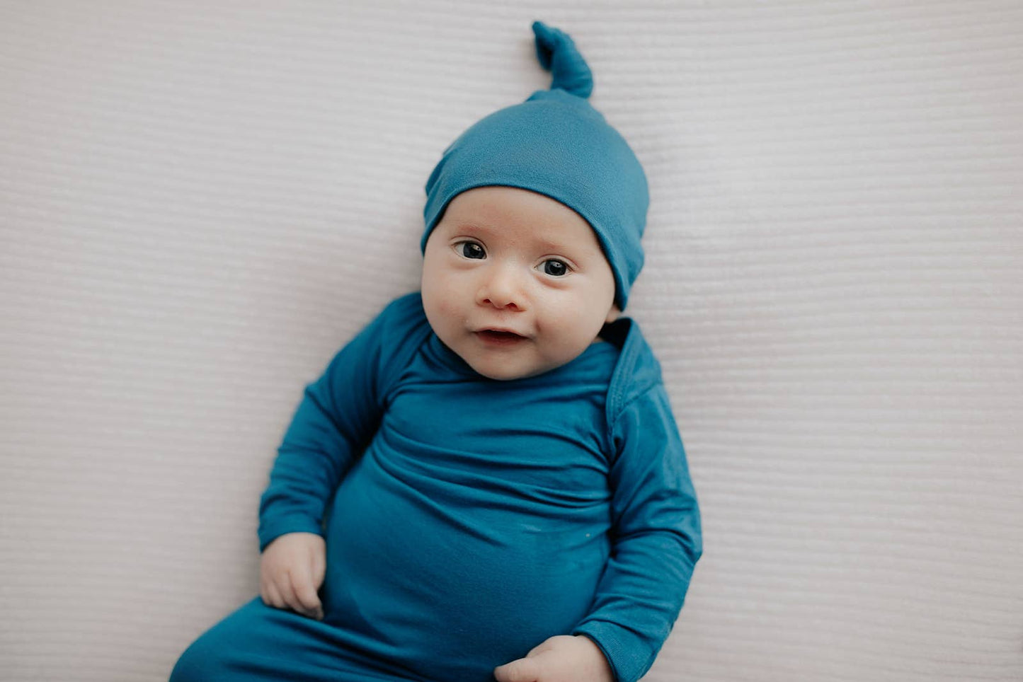 Blue Knotted Gown: Gown & Hat