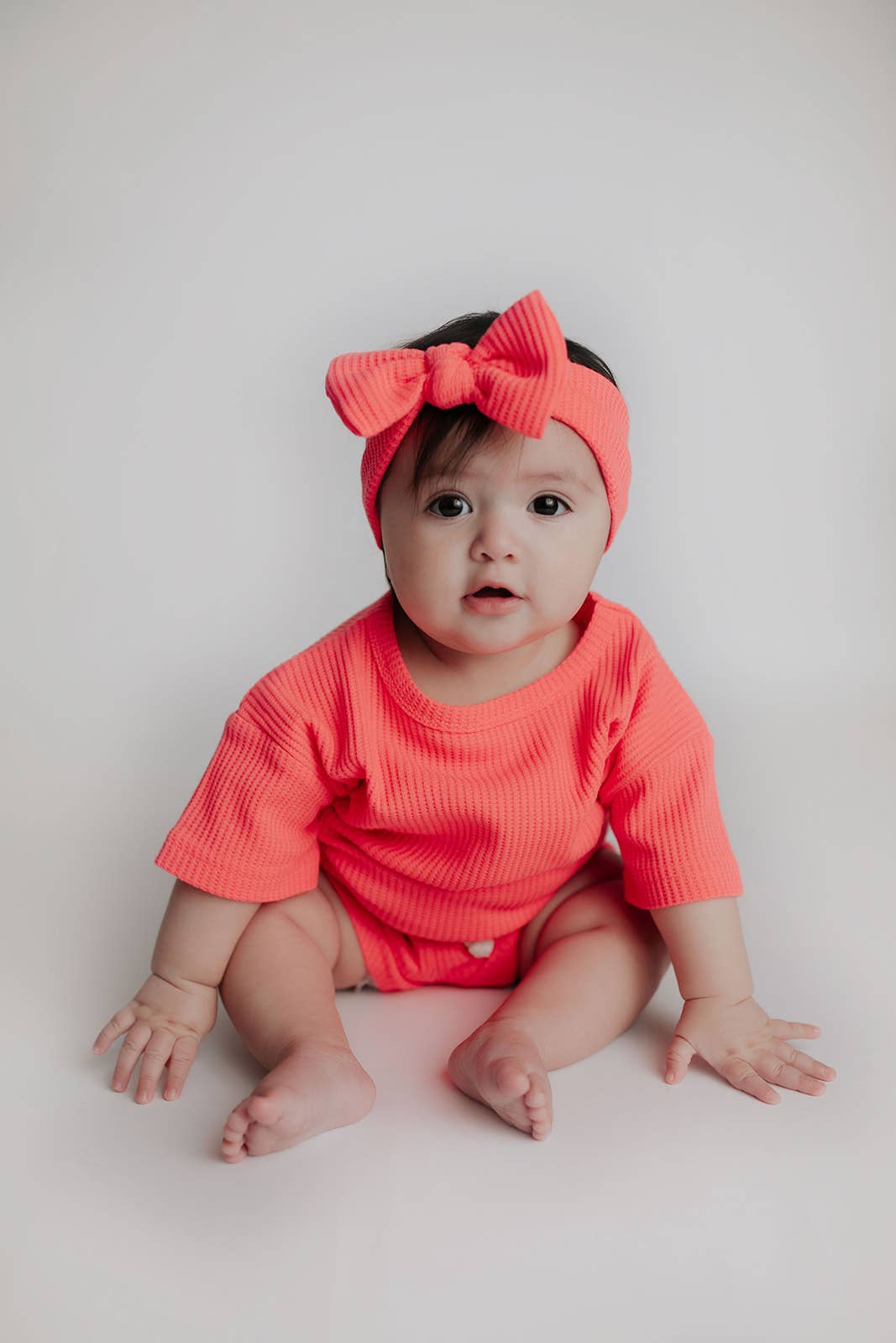 Neon Coral Waffle Set