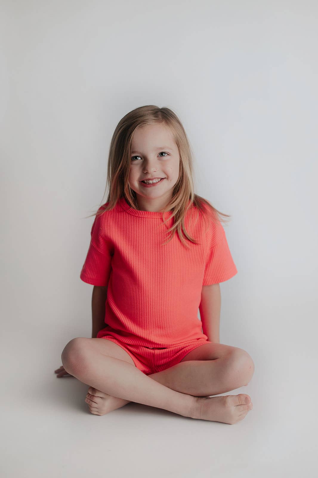 Neon Coral Waffle Set