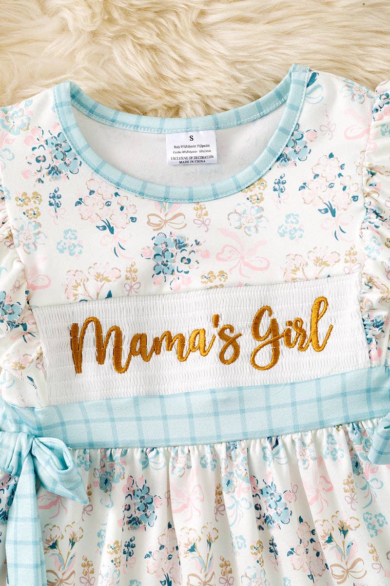 Floral "Mama's Girl" Dress- Machine Smocked