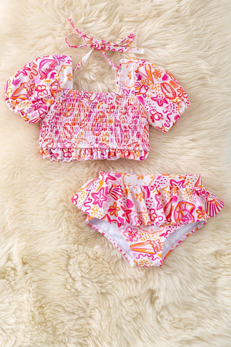 Tropical Swirl 2 Piece Swimsuit