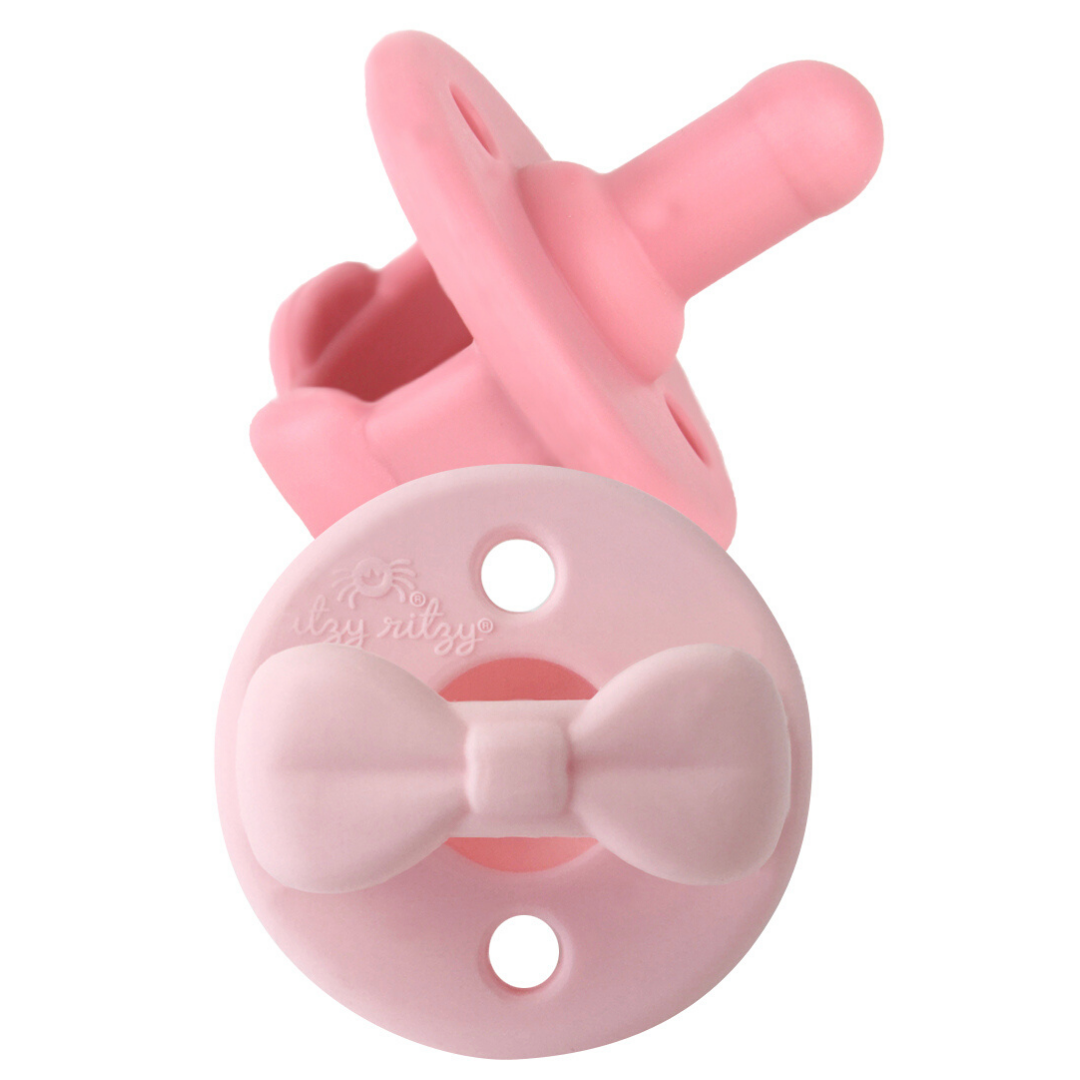 *NEW SIZE* Sweetie Soother™ Pacifier Sets (2-pack): Toast + Buttercream Braids