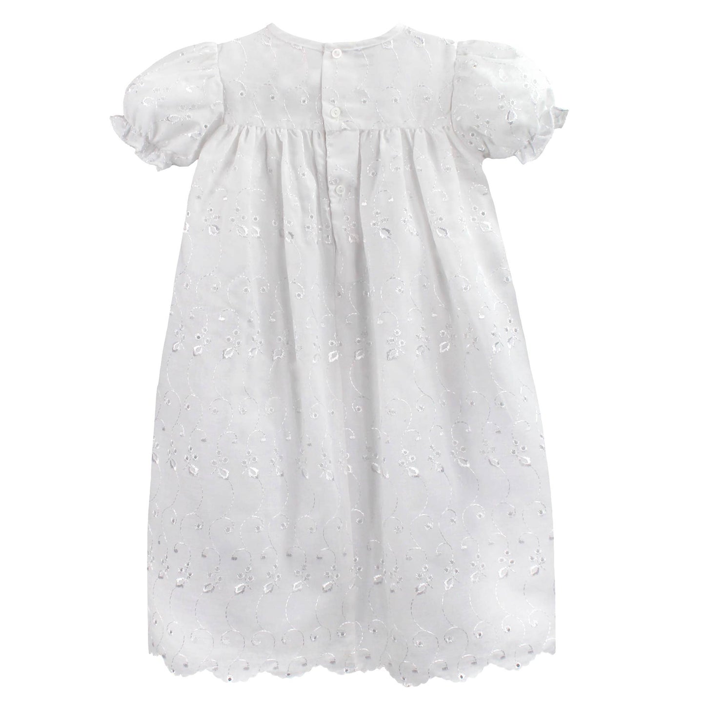 Eyelet Lace Christening Gown: 12 Month