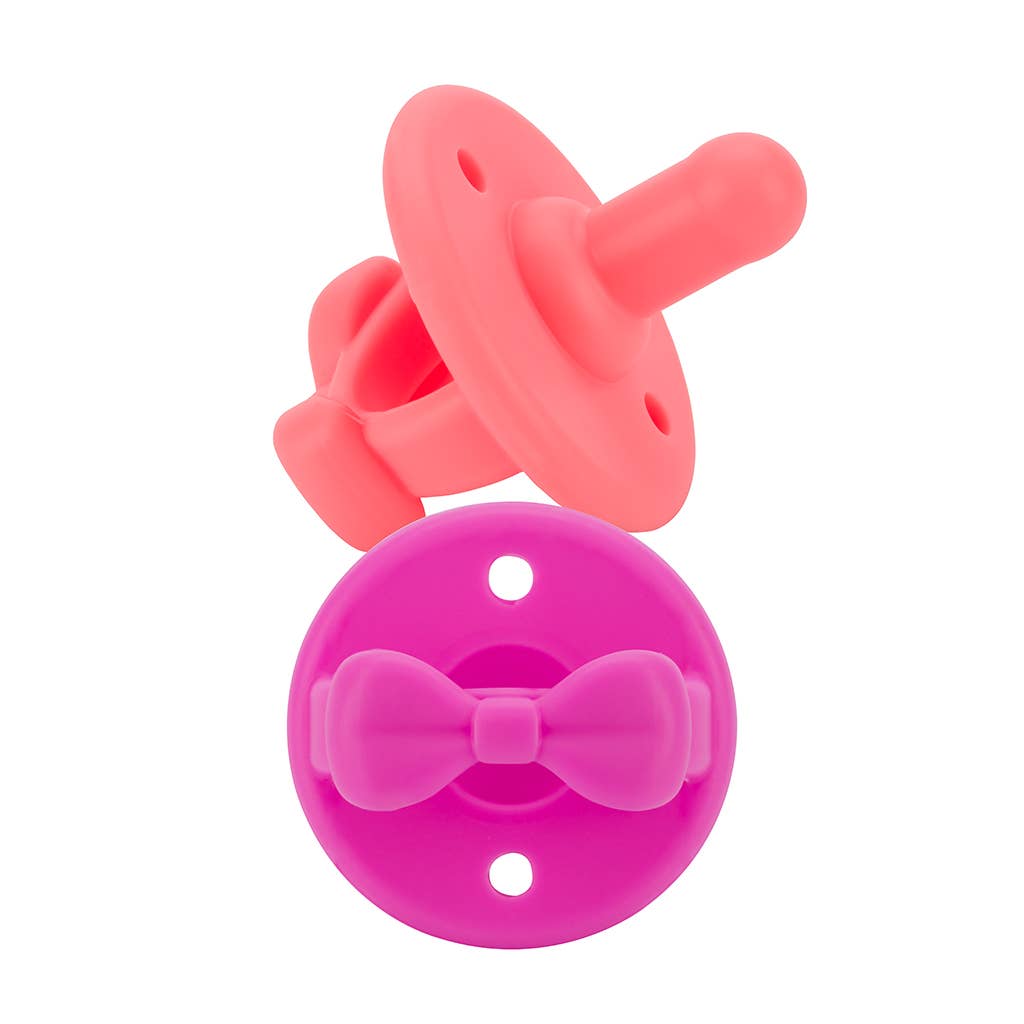 *NEW SIZE* Sweetie Soother™ Pacifier Sets (2-pack): Toast + Buttercream Braids