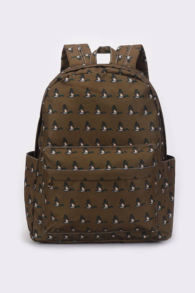 Brown Mallard Duck Backpack