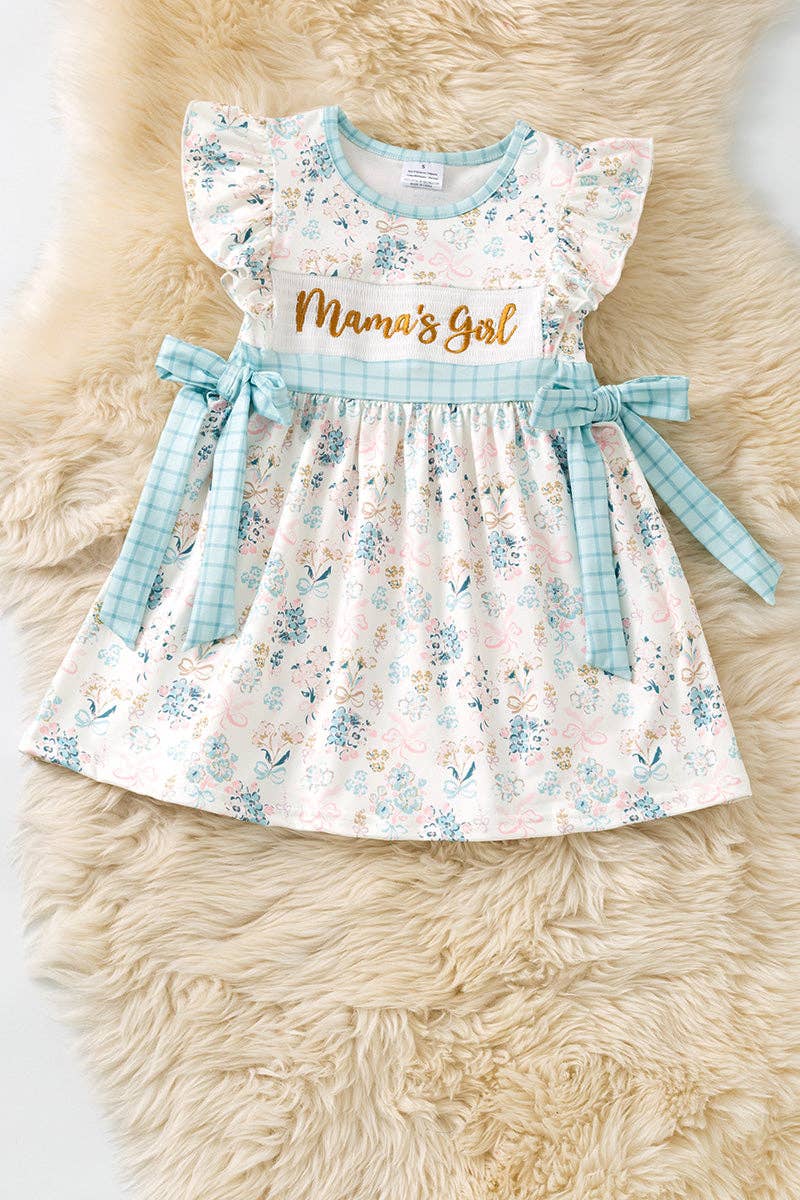 Floral "Mama's Girl" Dress- Machine Smocked