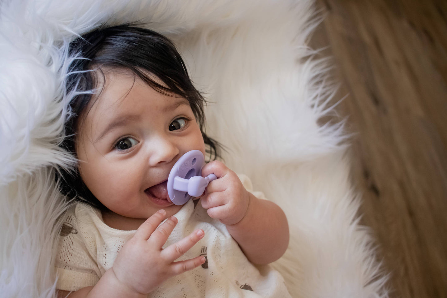 *NEW SIZE* Sweetie Soother™ Pacifier Sets (2-pack): Toast + Buttercream Braids