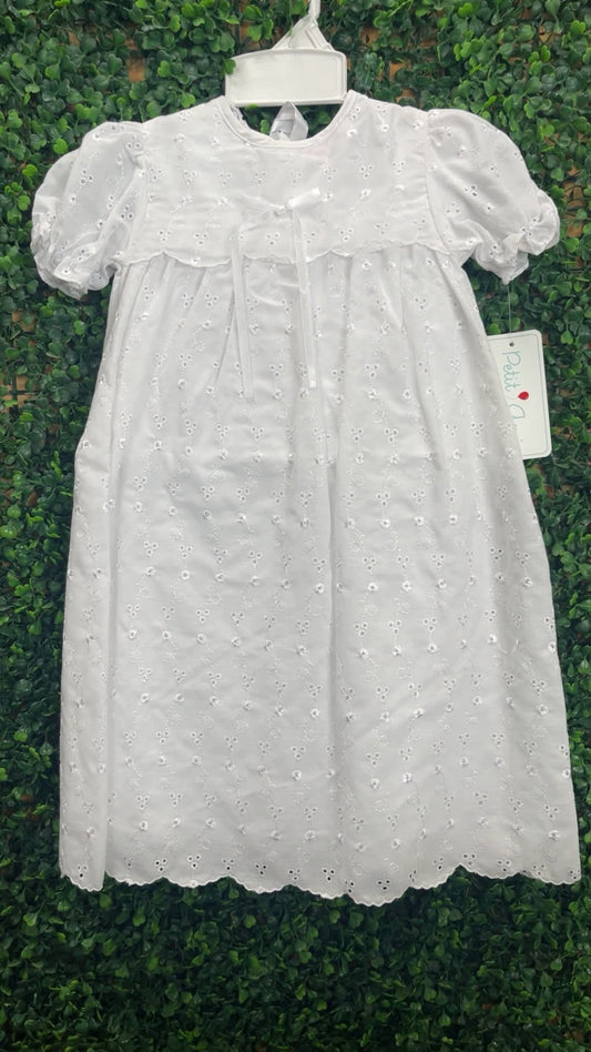 Eyelet Lace Christening Gown