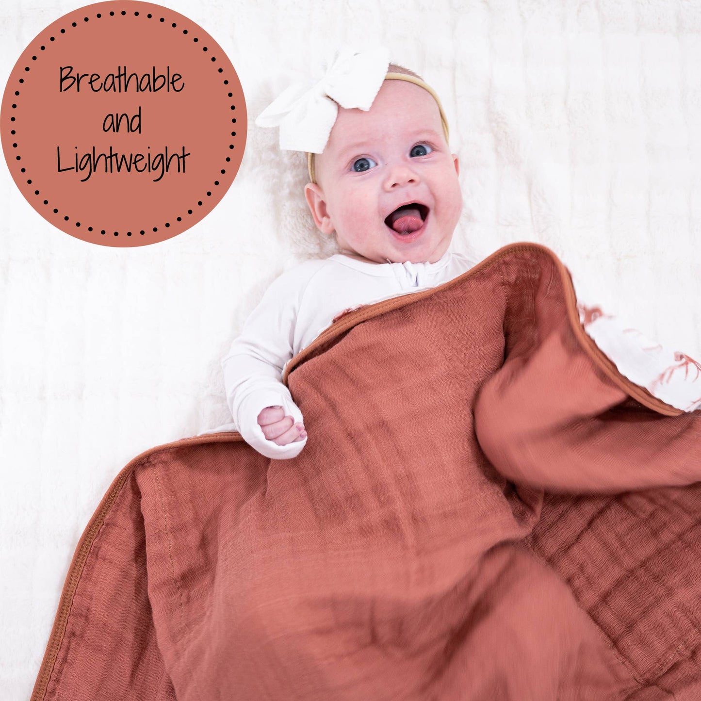 Oh Deer Baby Toddler 100% Cotton Muslin Blanket
