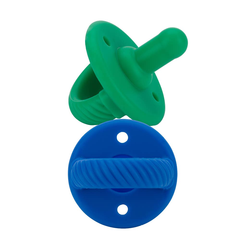 *NEW SIZE* Sweetie Soother™ Pacifier Sets (2-pack): Toast + Buttercream Braids