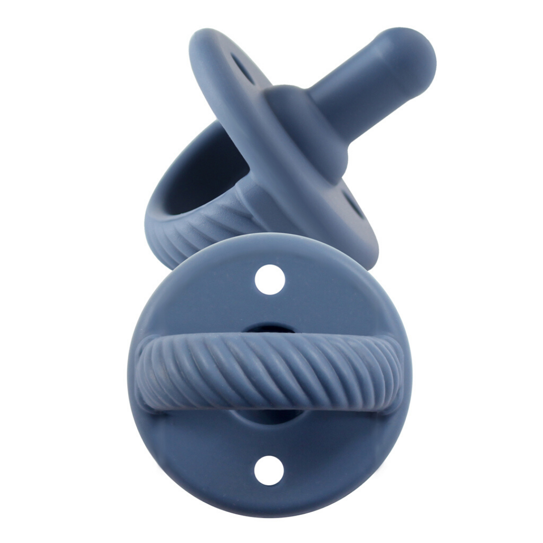 *NEW SIZE* Sweetie Soother™ Pacifier Sets (2-pack): Toast + Buttercream Braids