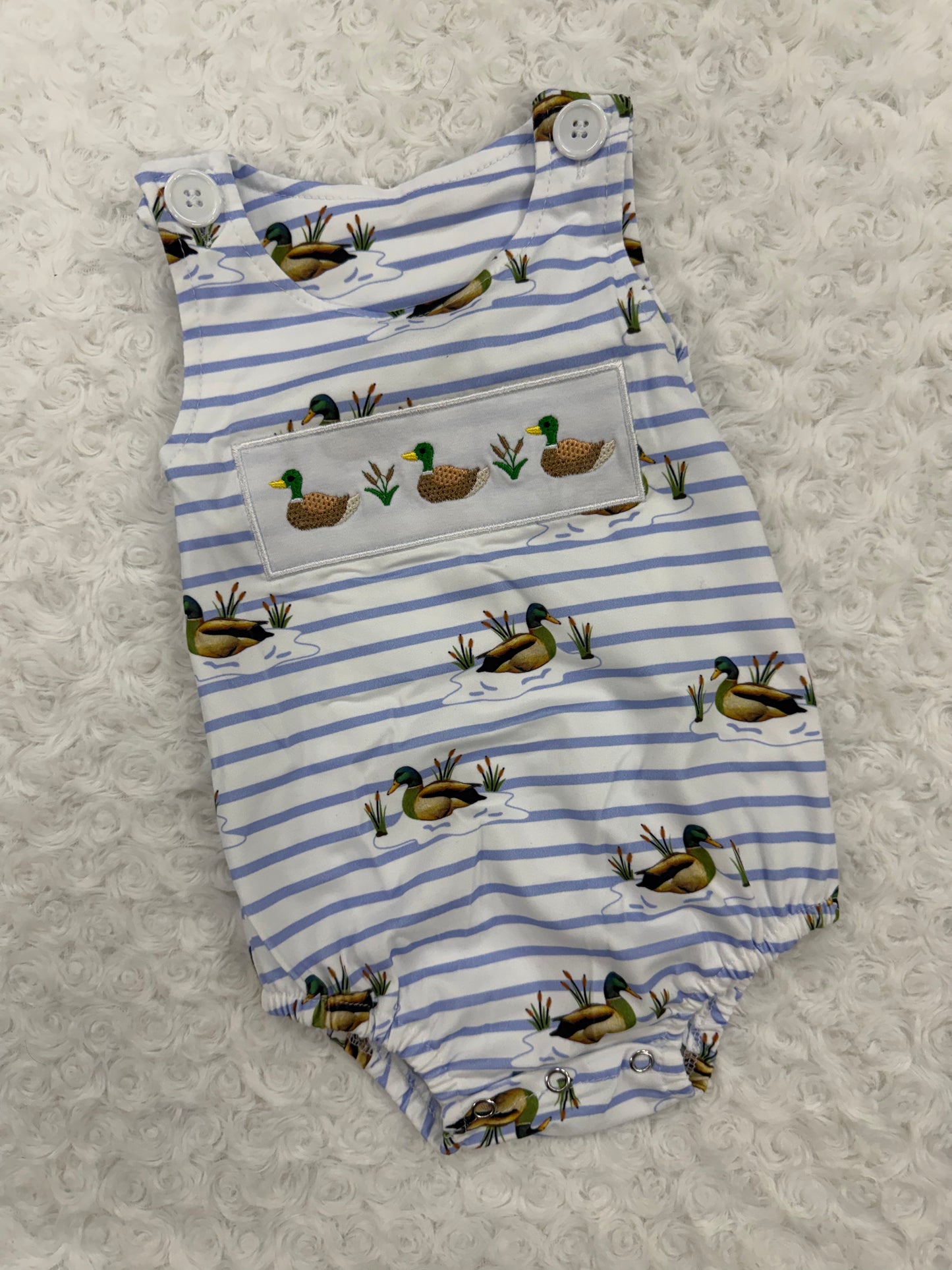 Blue Lagoon Embroidered Duck Bubble