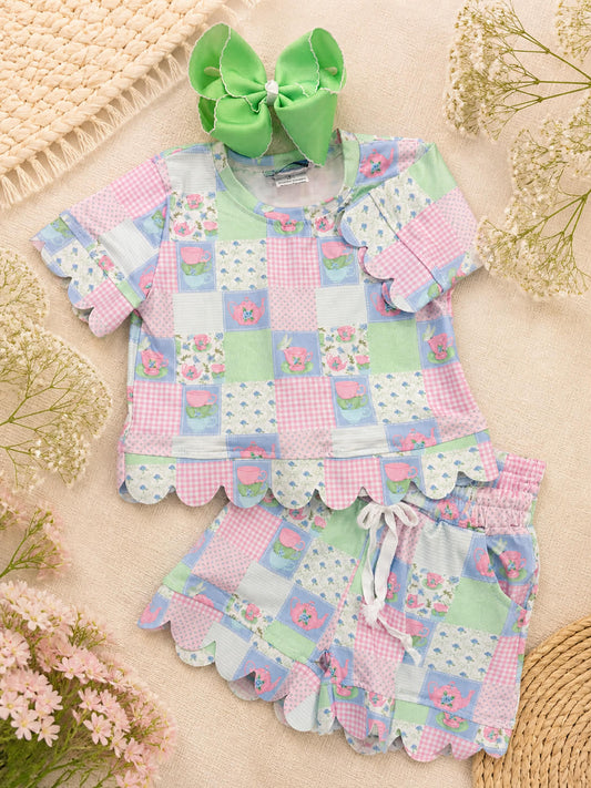 Tea Garden Scallopped Lounge Set
