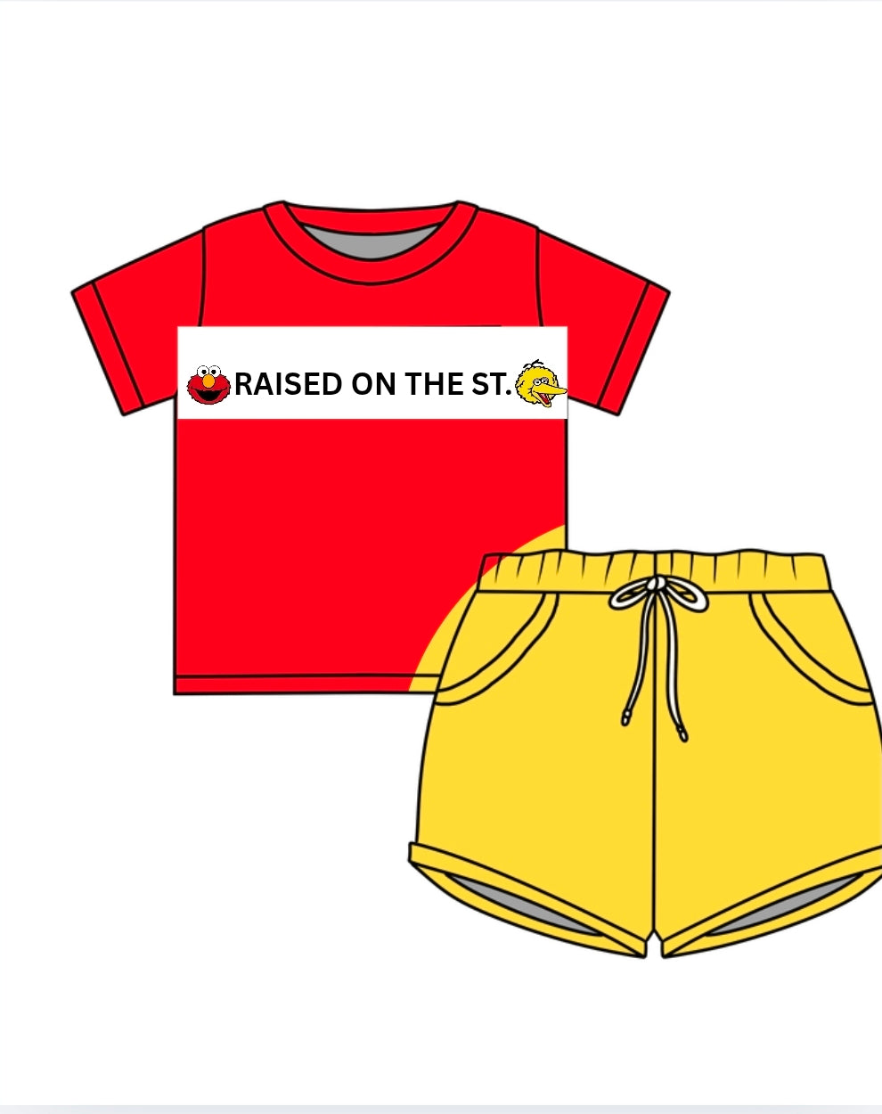 Raised on the St. - Sesame Street- Pre-Order - Machine Smocked