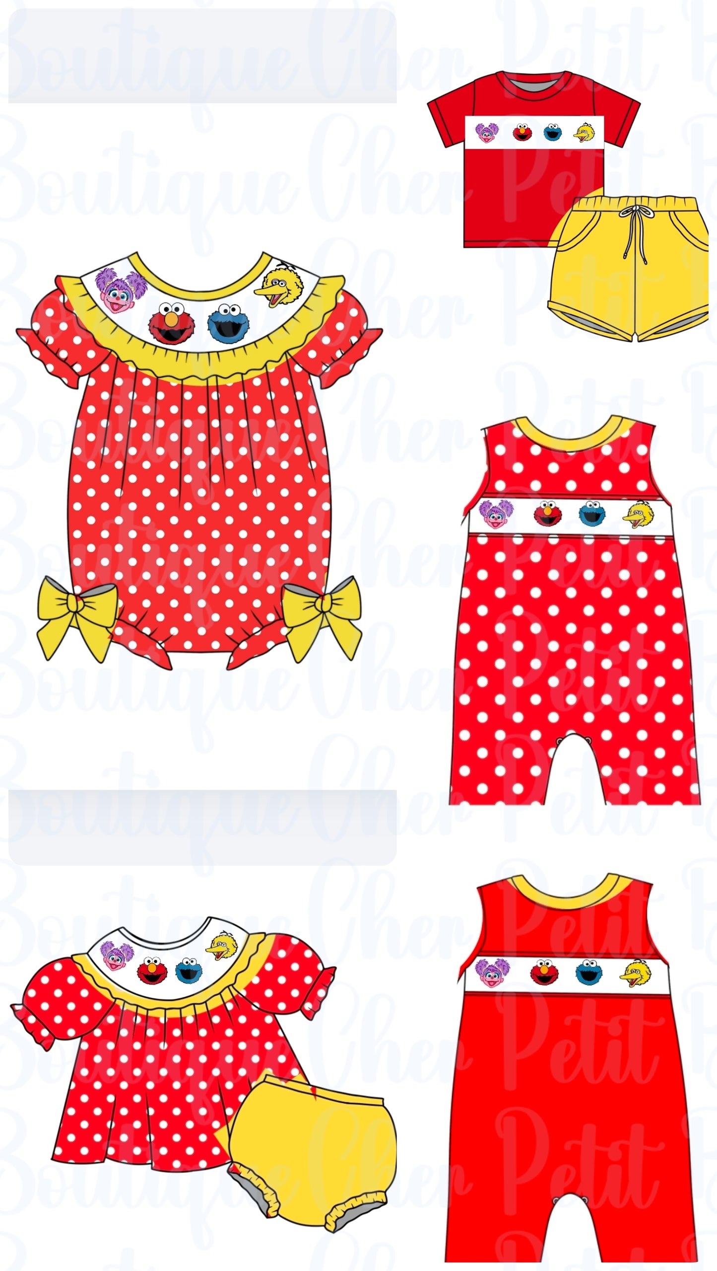 Sesame Street- Pre-Order - Machine Smocked