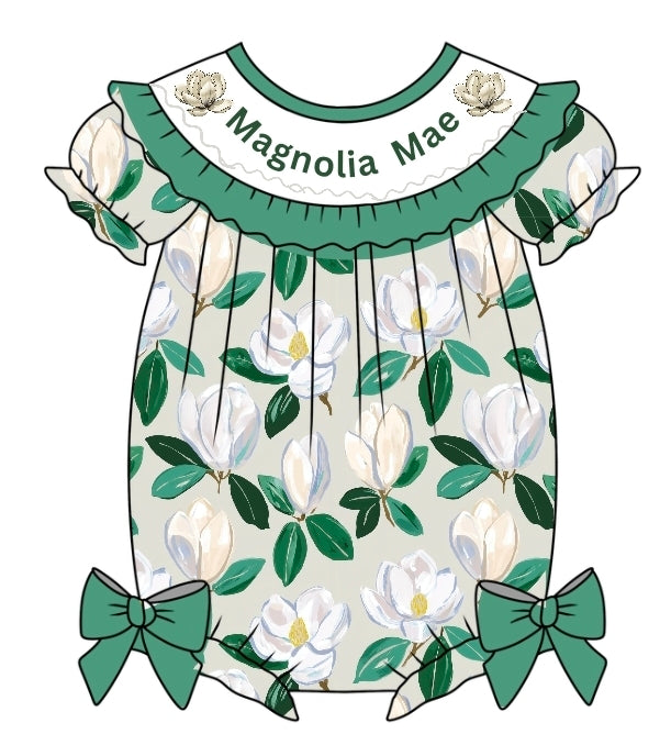 Custom Name- Magnolia- Pre-Order - Machine Smocked