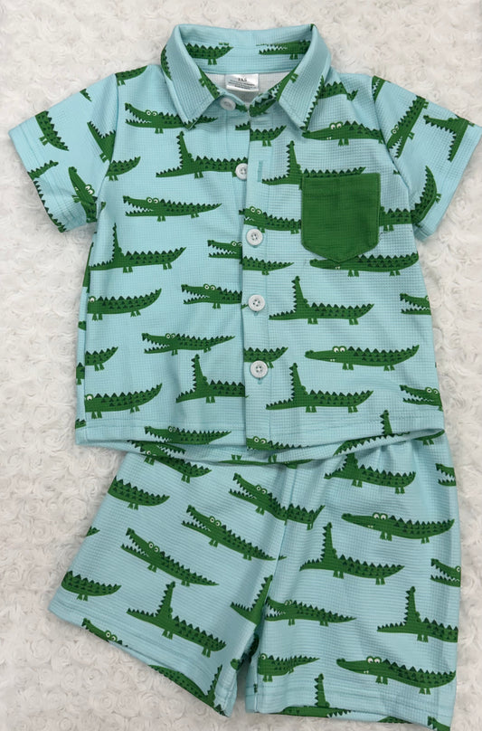 Find Me At The Bayou Alligator 2 piece Set
