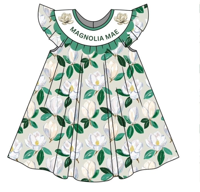 Custom Name- Magnolia- Pre-Order - Machine Smocked