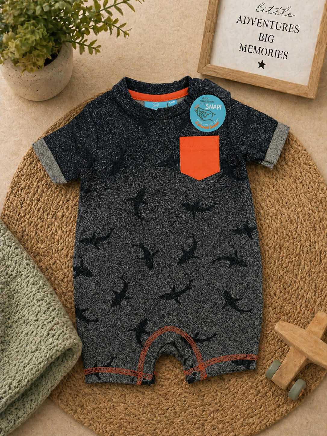 Sharky Water Ombre Romper