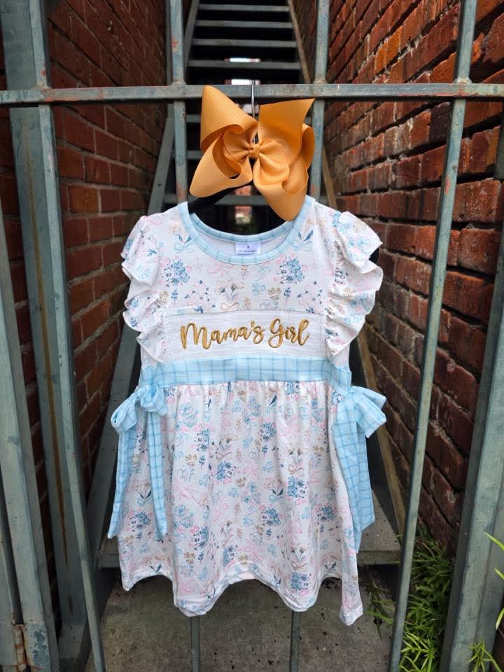 Floral "Mama's Girl" Dress- Machine Smocked