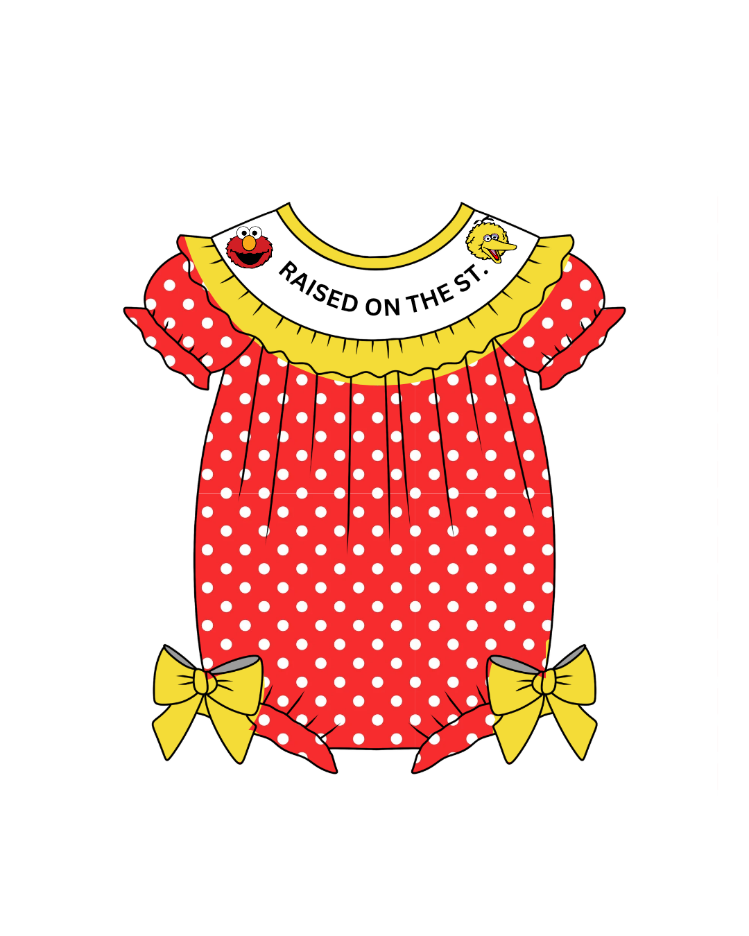 Raised on the St. - Sesame Street- Pre-Order - Machine Smocked
