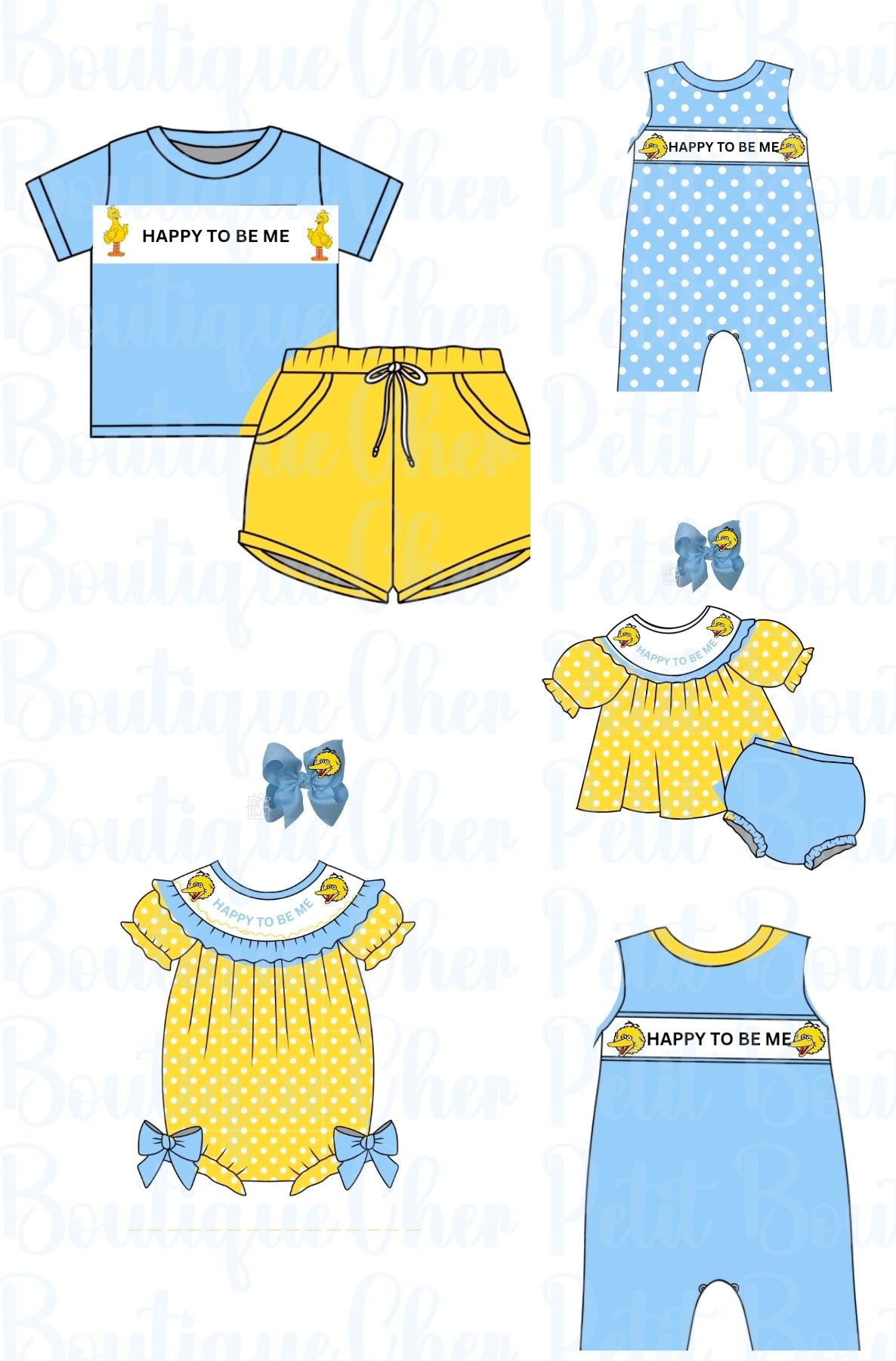 Sesame Street - Big Bird- Pre-Order - Machine Smocked